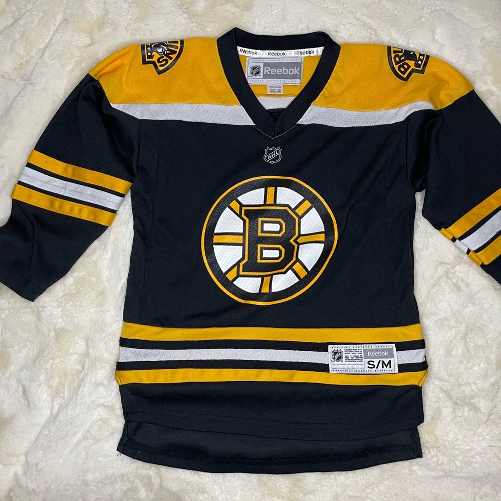Kids Reebok Bruins Replica Home Jersey- Youth Small/Medium